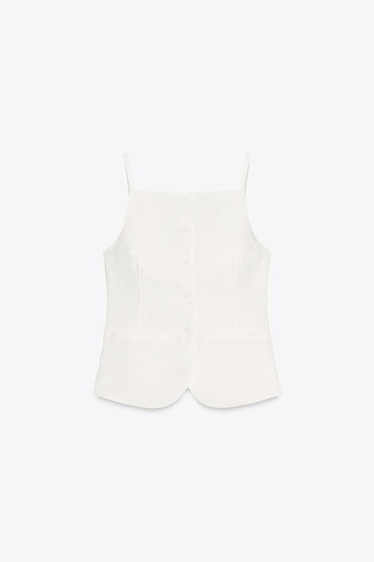 TOP CHALECO BOTONES