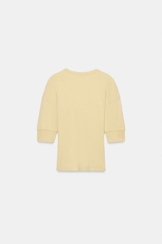 CAMISETA RIB MANGA VOLUMEN