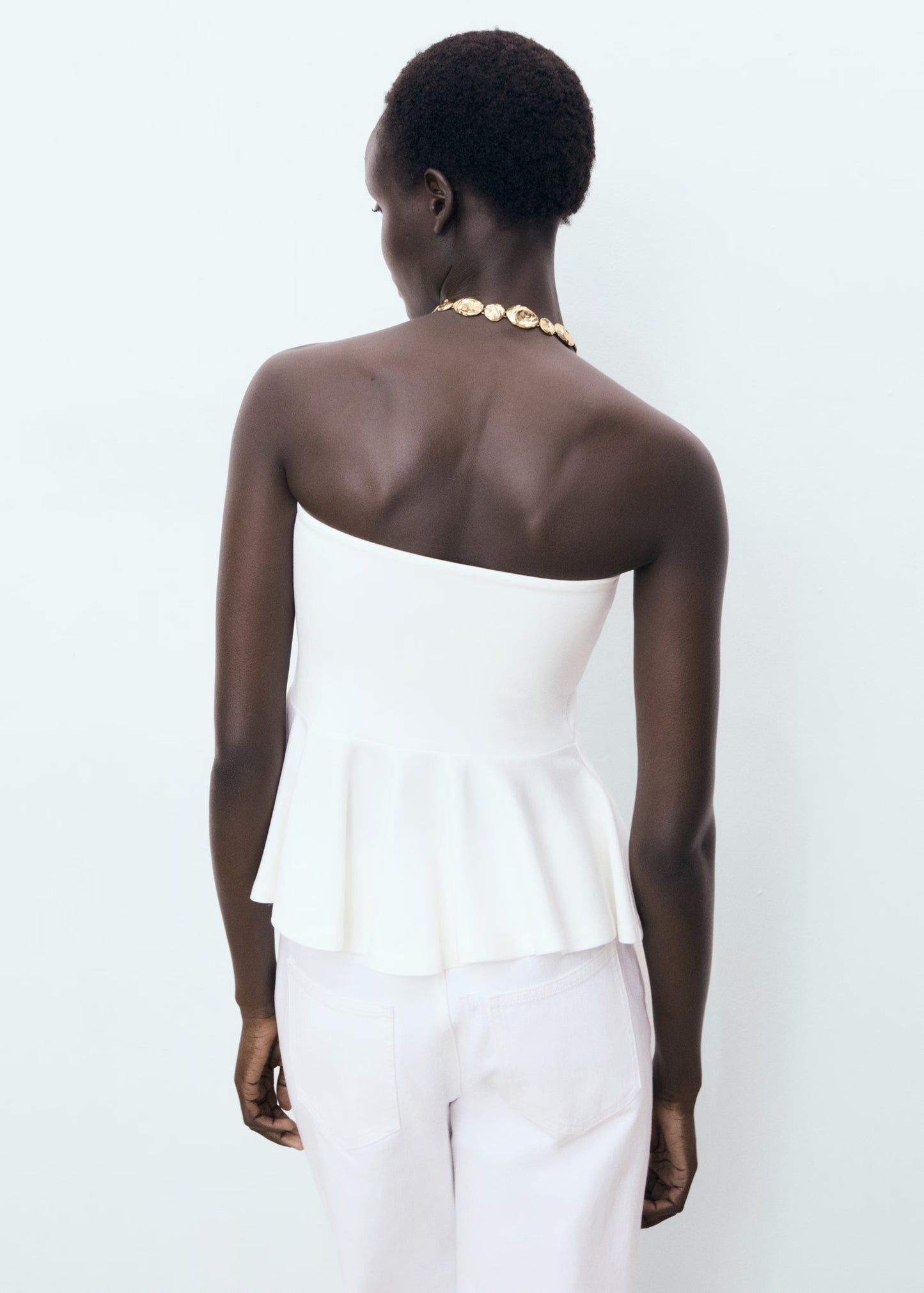 Top peplum palabra de honor