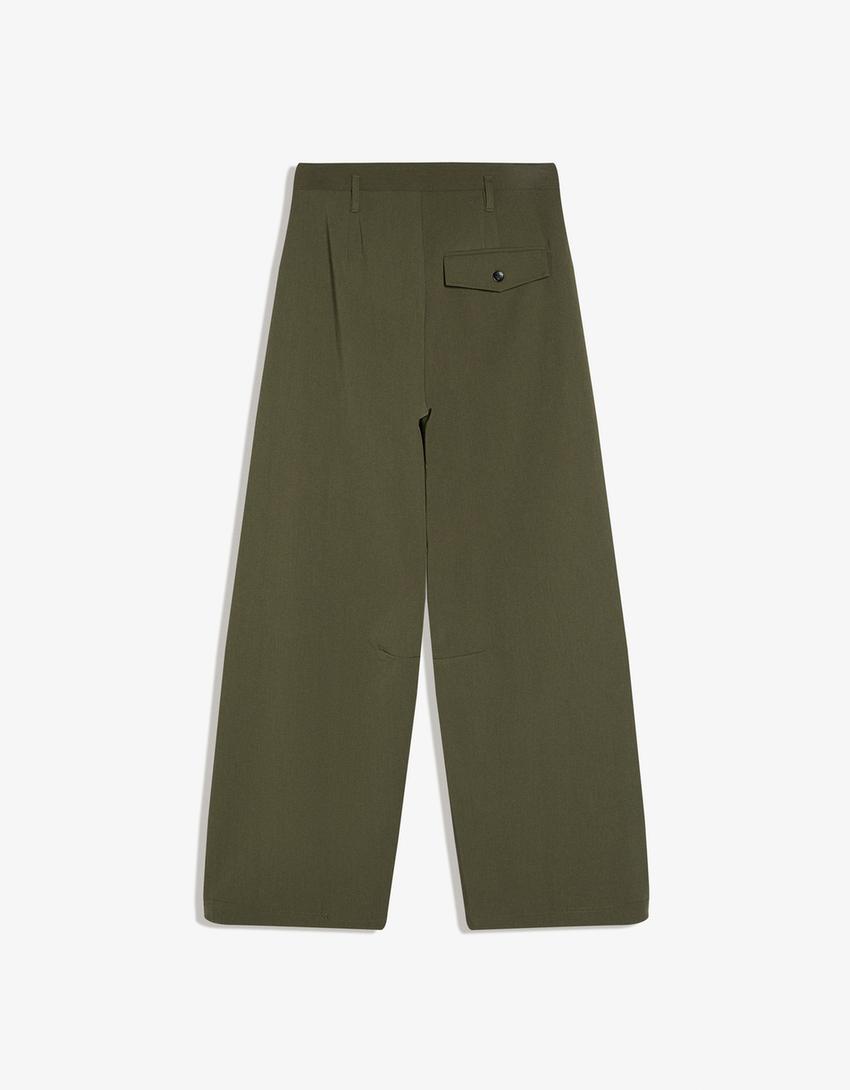 PANTALON PLIEGUES DOBLE TELA