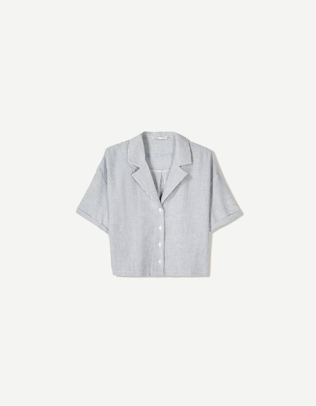 Camisa manga corta rústica estructura - Bershka