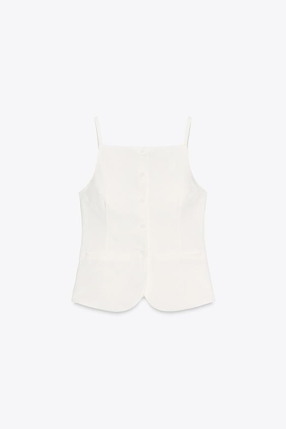 TOP CHALECO BOTONES - ZARA