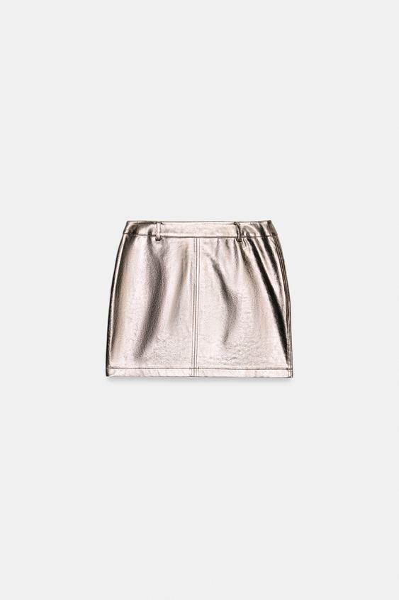 FALDA MINI EFECTO PIEL