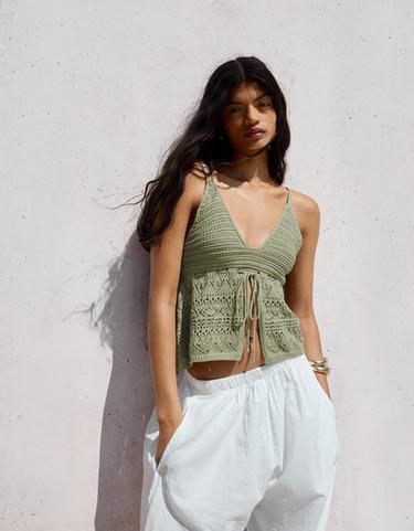 Top crochet for teens Bershka