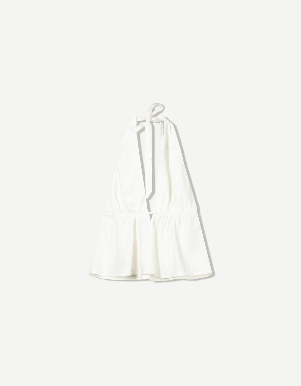 Top halter con lino - Bershka