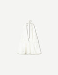 Top halter con lino - Bershka