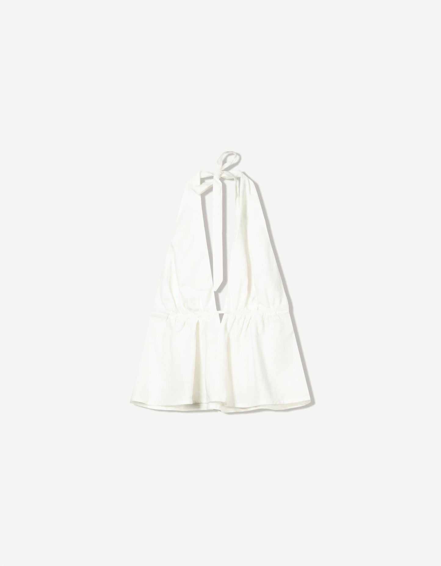 Top halter con lino