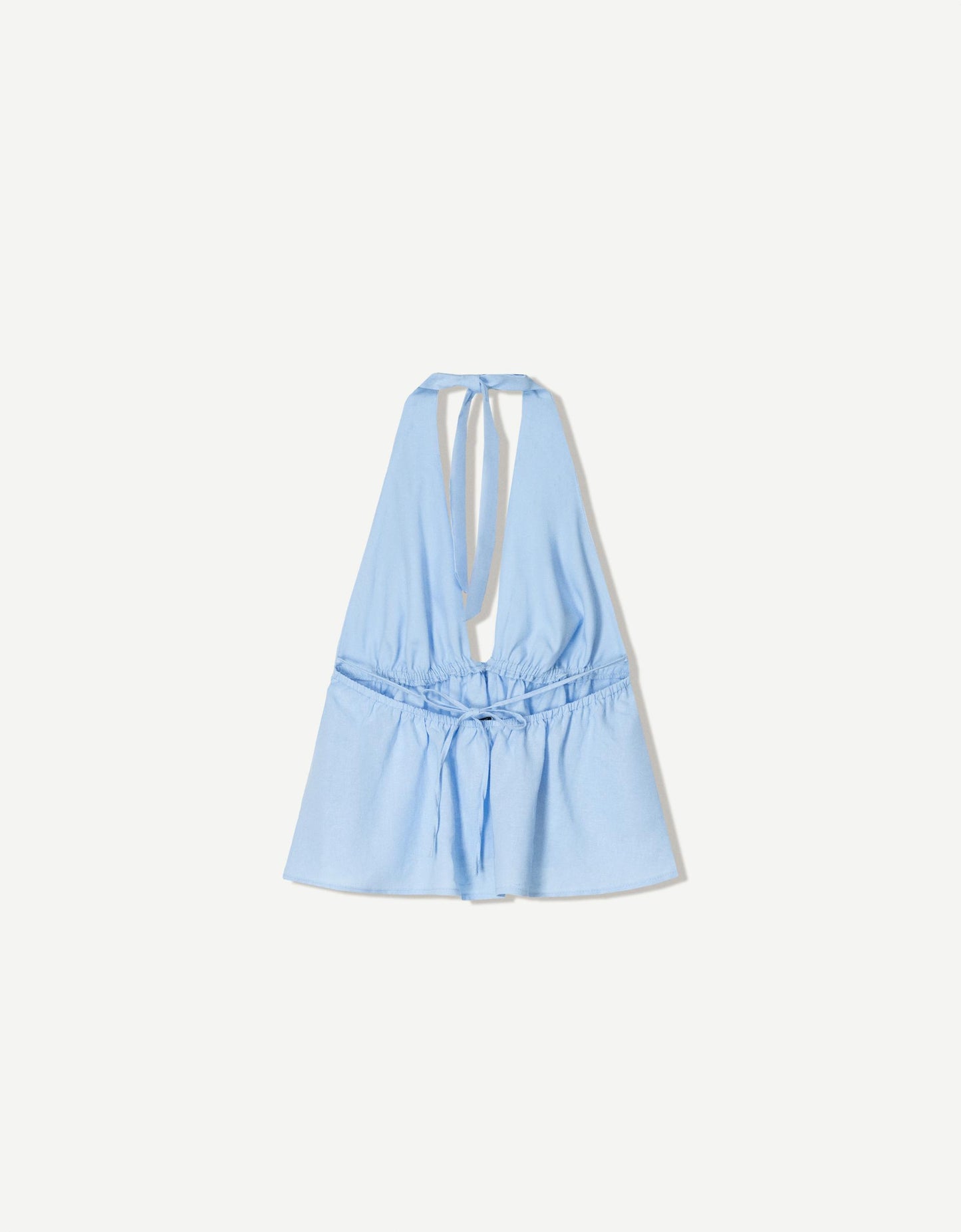 Top halter con lino