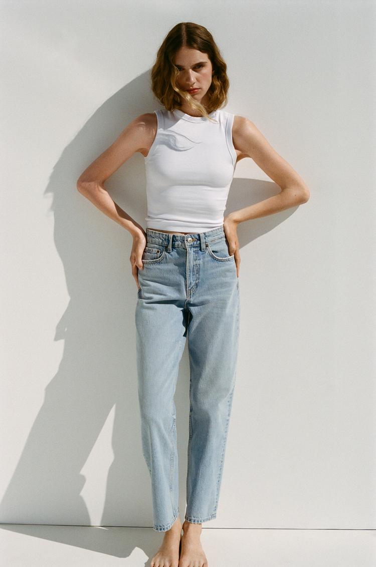JEANS TRF MOM FIT TIRO ALTO - ZARA
