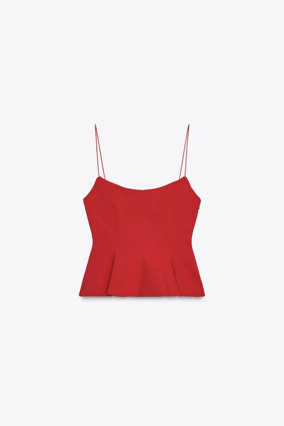 TOP ELÁSTICO PEPLUM - ZARA