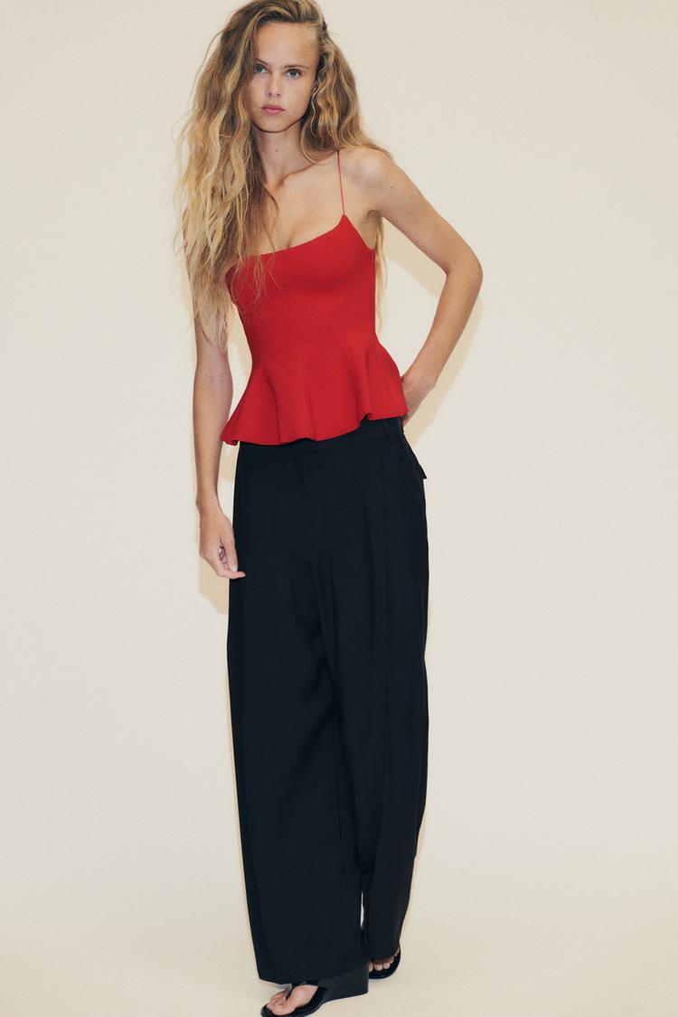 TOP ELÁSTICO PEPLUM - ZARA