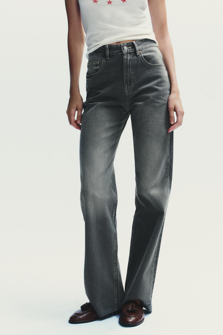 JEANS TRF WIDE LEG TIRO ALTO FULL LENGTH - ZARA