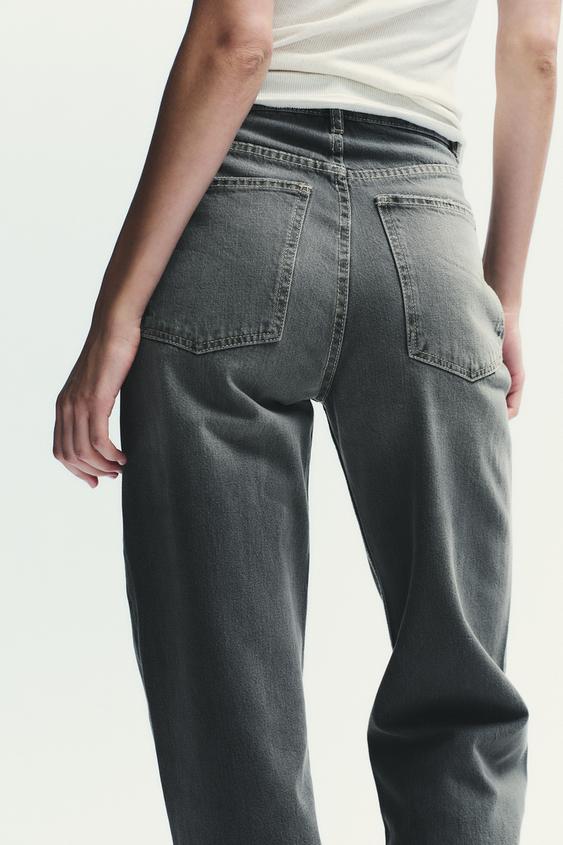 JEANS TRF WIDE LEG TIRO ALTO FULL LENGTH - ZARA