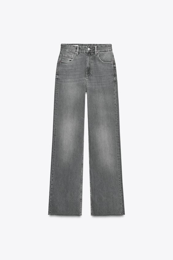 JEANS TRF WIDE LEG TIRO ALTO FULL LENGTH