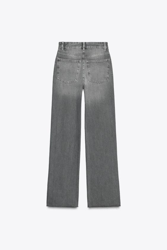 JEANS TRF WIDE LEG TIRO ALTO FULL LENGTH - ZARA