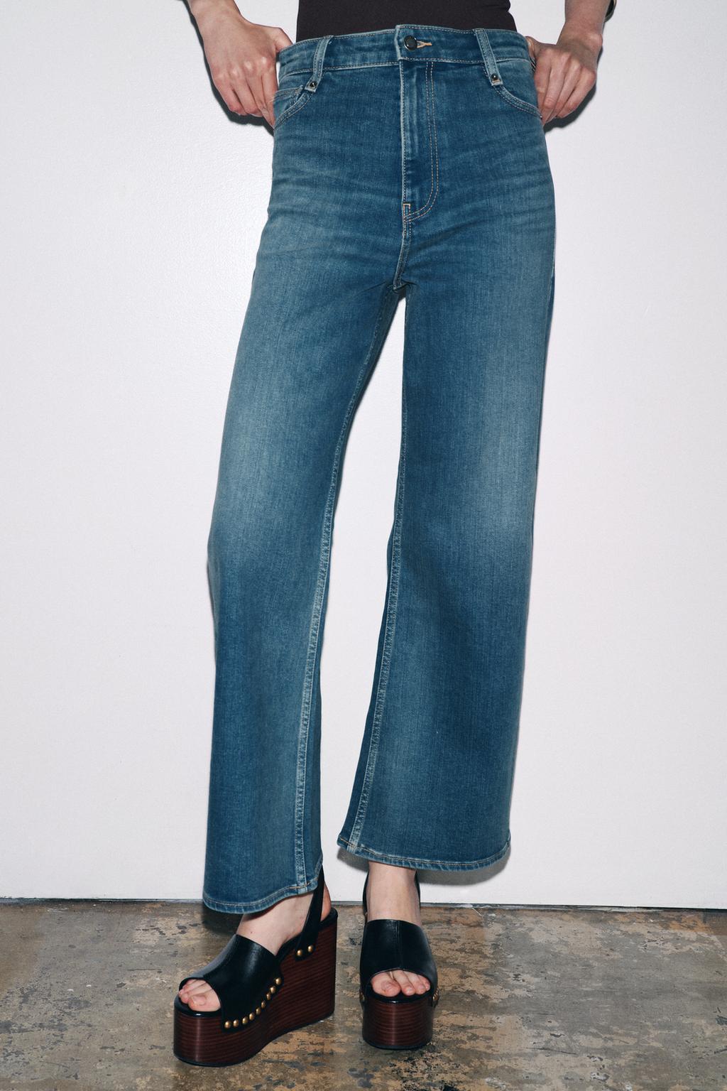 JEANS ZW COLLECTION WIDE LEG TIRO ALTO - ZARA