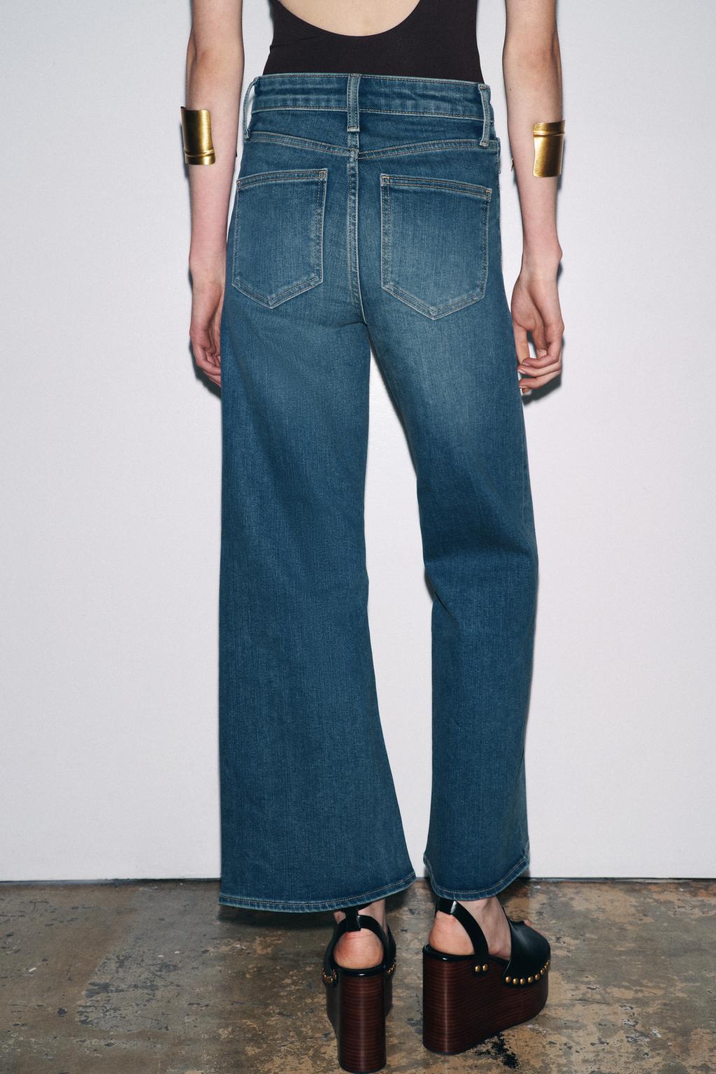 JEANS ZW COLLECTION WIDE LEG TIRO ALTO - ZARA