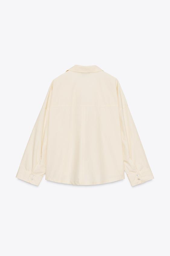 CAMISA POPELÍN BOTONES - ZARA