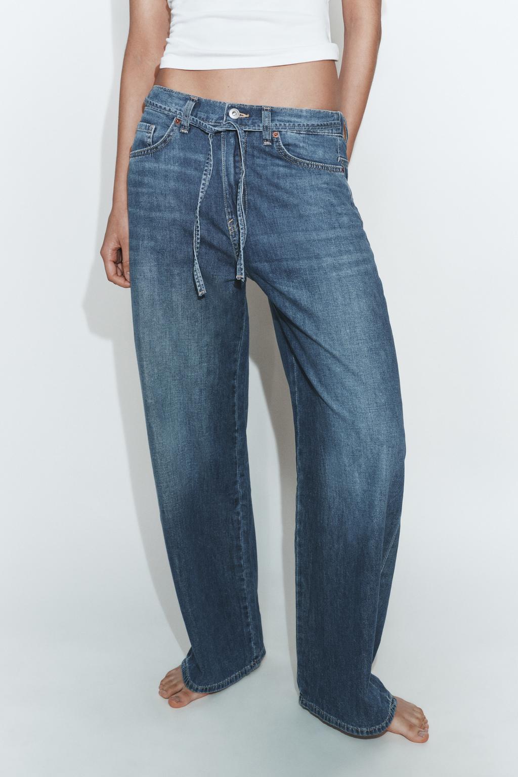 JEANS DENIM TRF RELAXED TIRO MEDIO