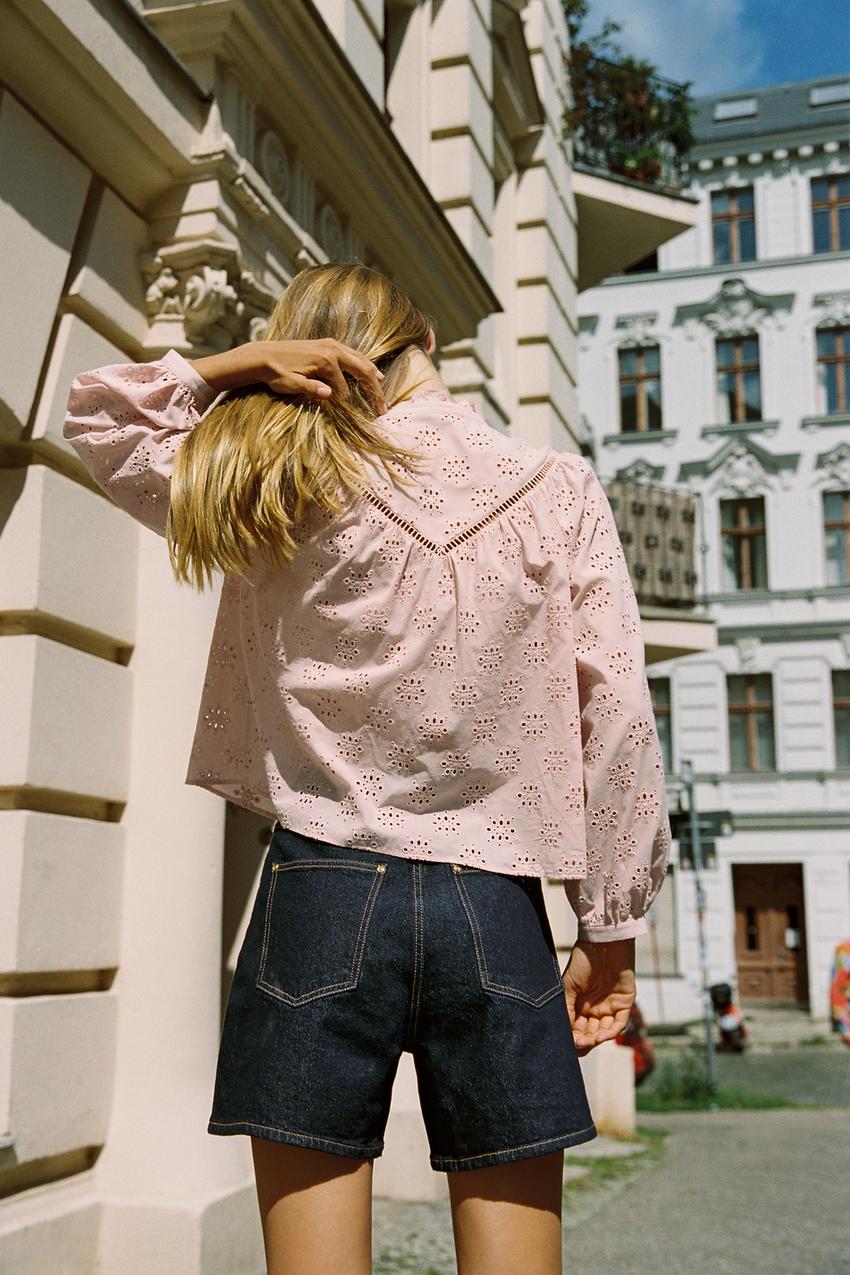 CAMISA BORDADOS PERFORADOS - ZARA