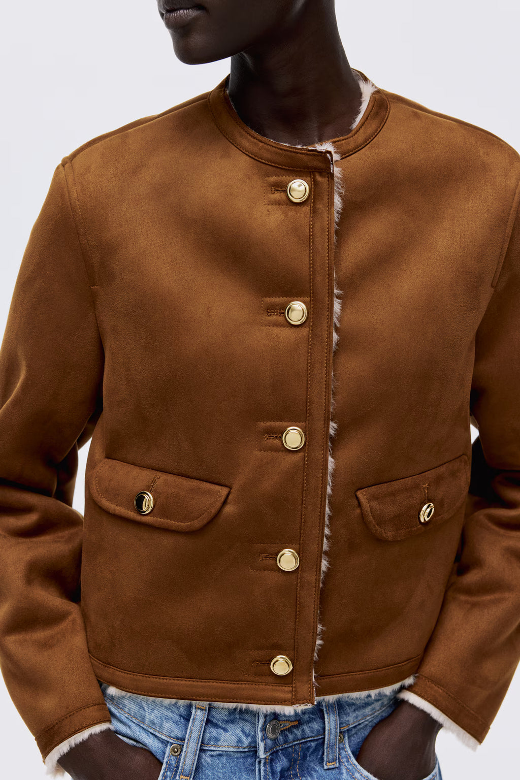 CHAQUETA CON FORRO DE PELUCHE - H&M