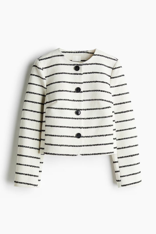 CHAQUETA CORTA A RAYAS