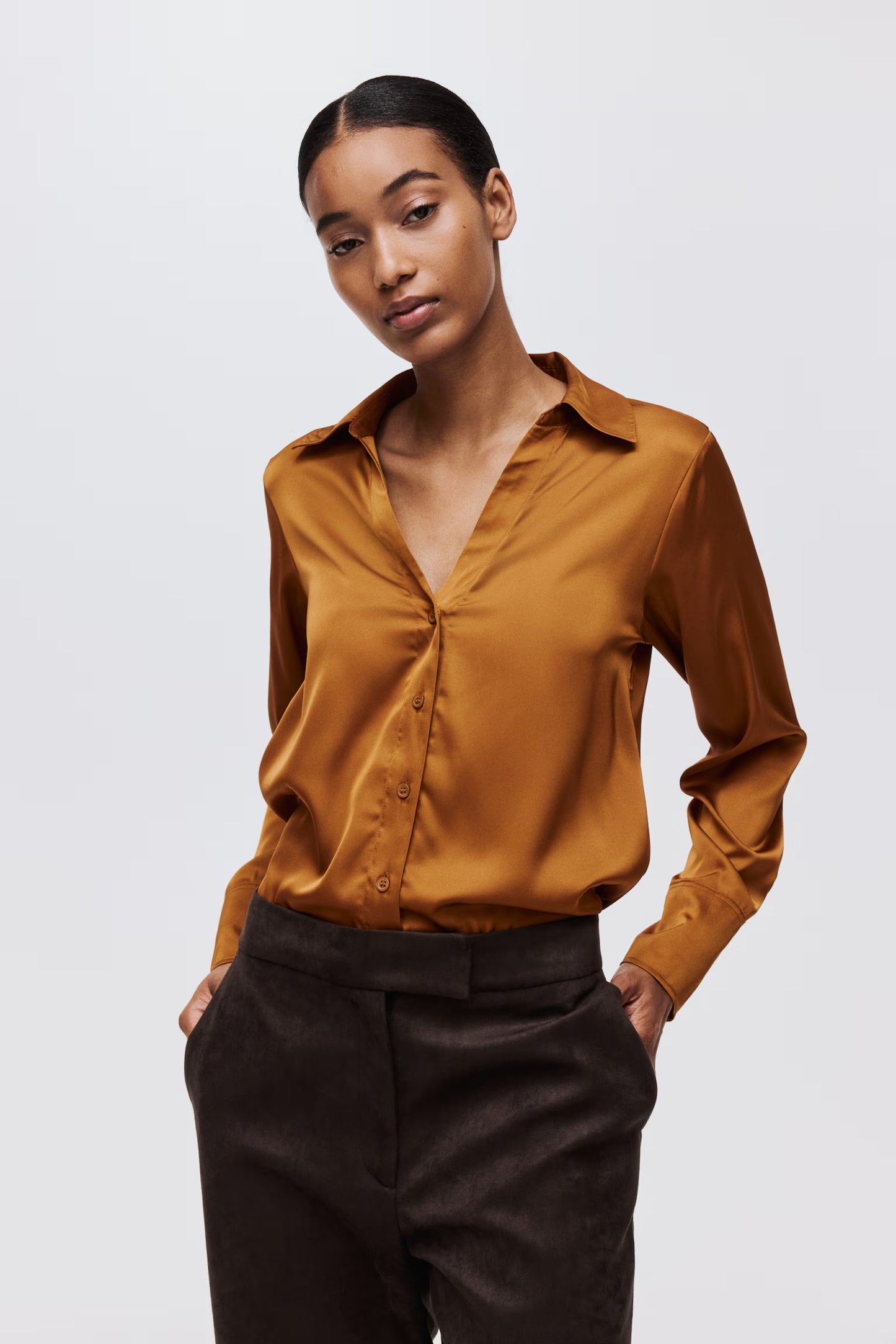V-neck blouse