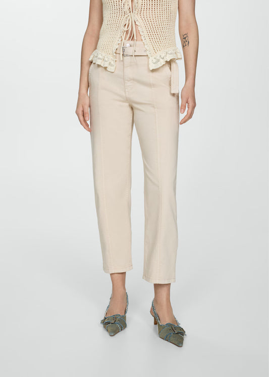 Jeans slouchy cinturón vuelta
