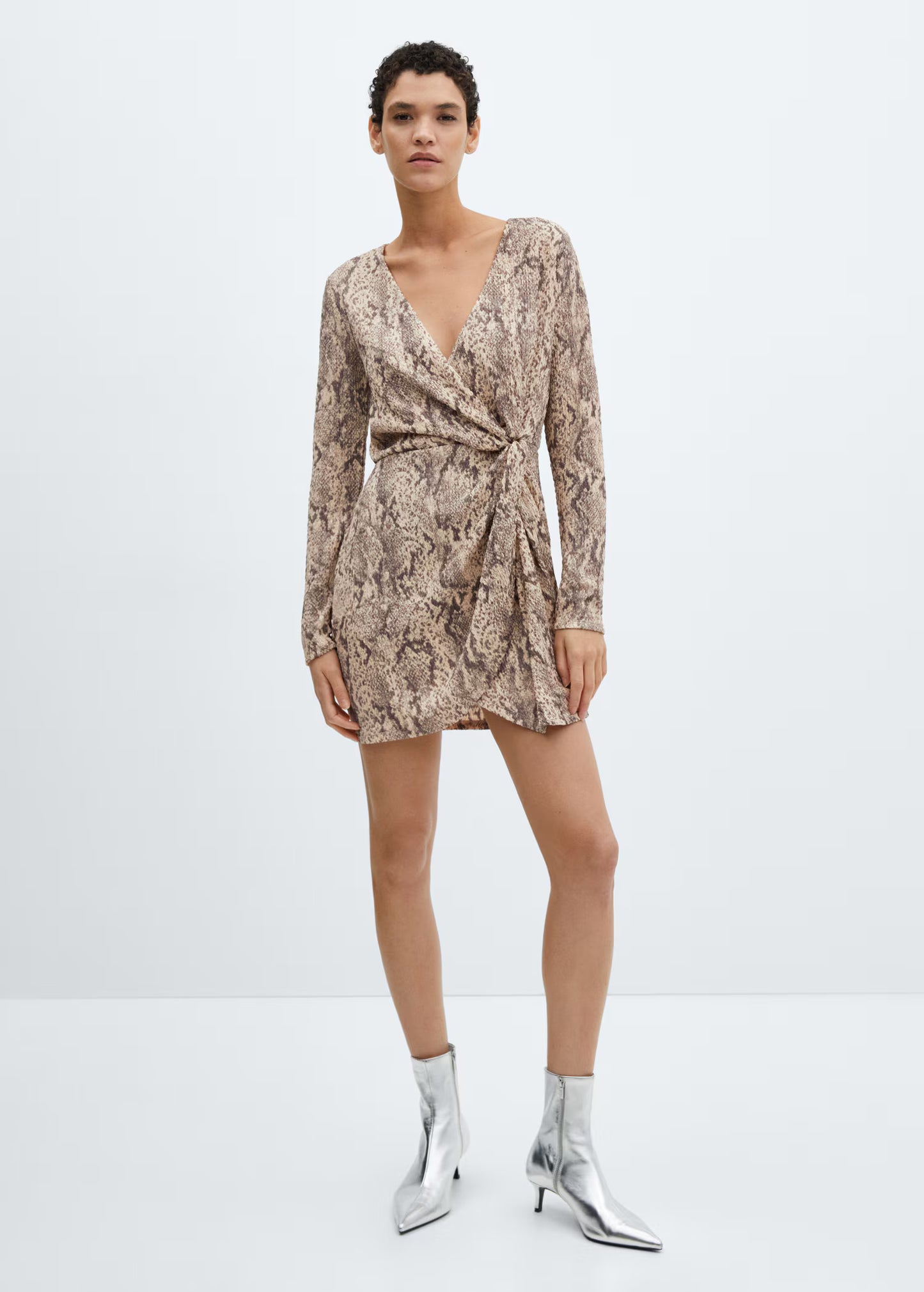 Vestido textura animal print