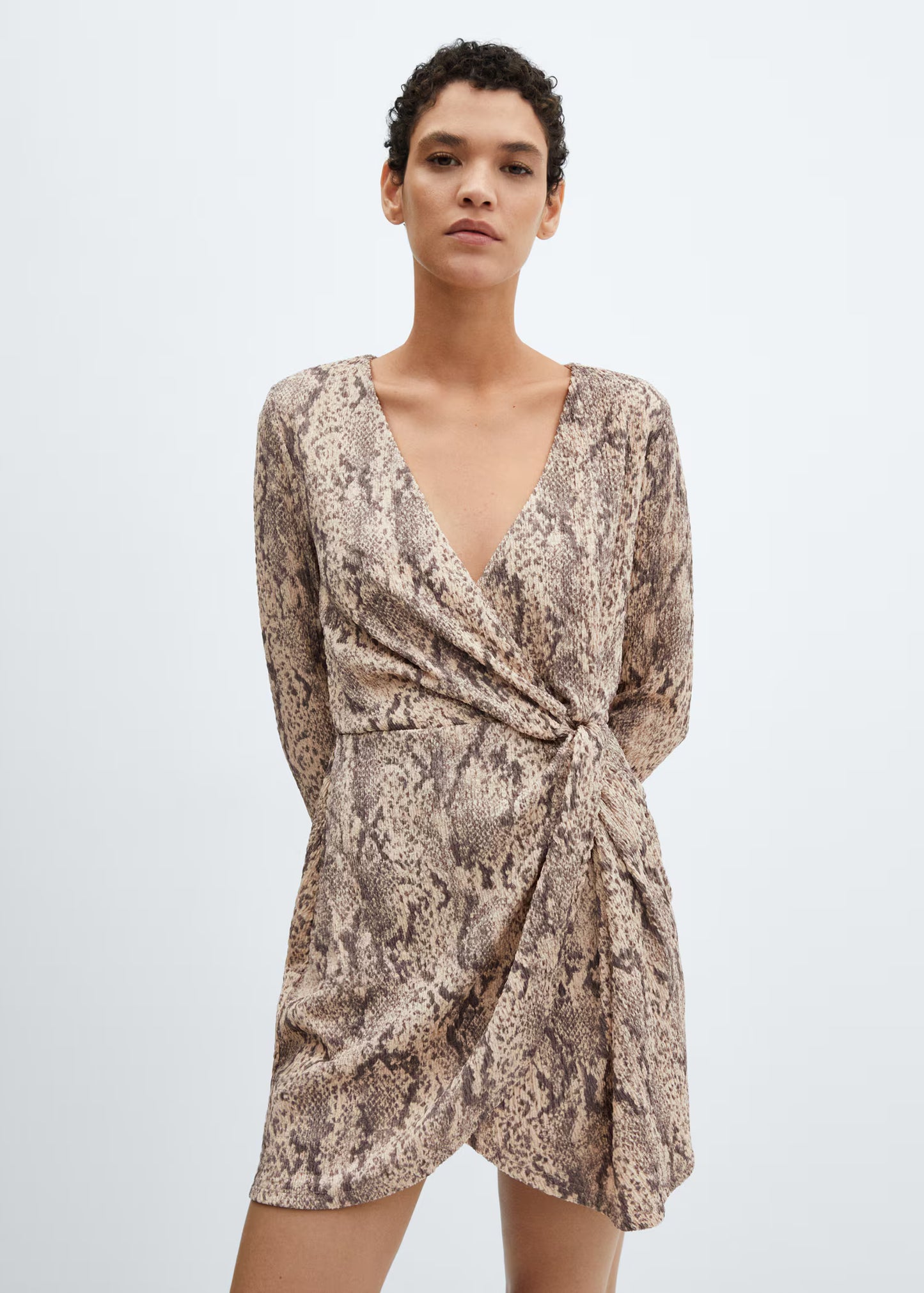 Vestido textura animal print