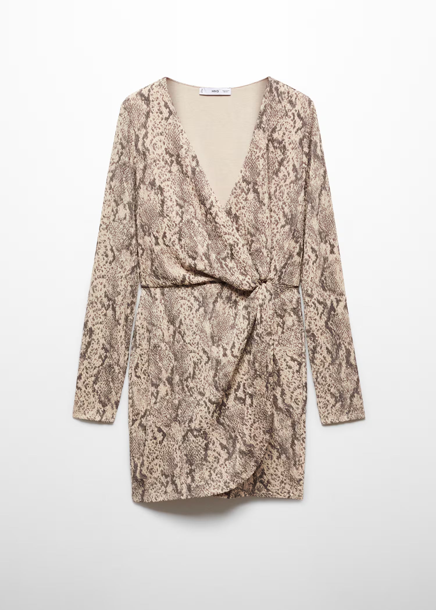 Vestido textura animal print - Mango