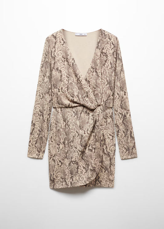 Vestido textura animal print