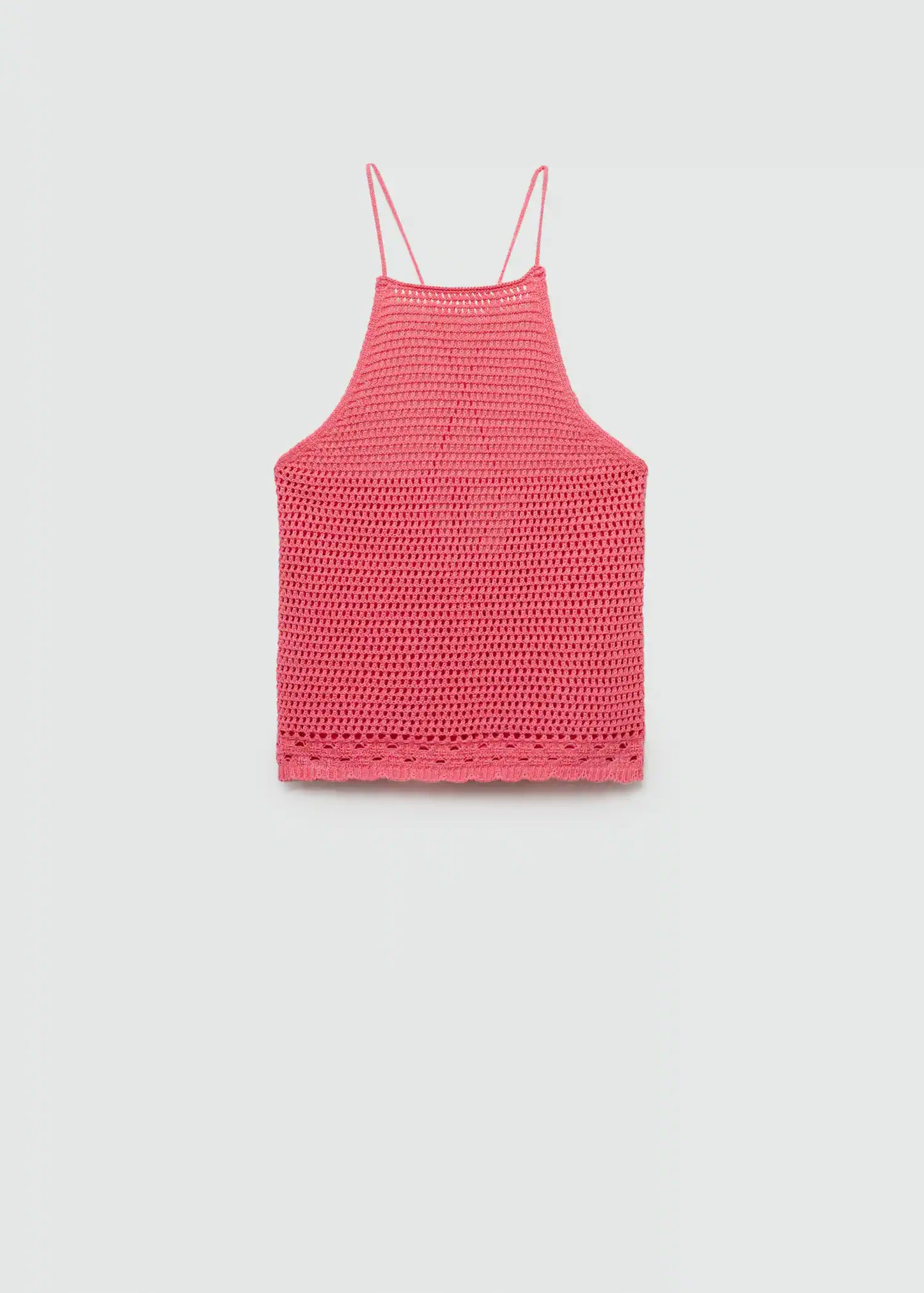 Top punto crochet rosa