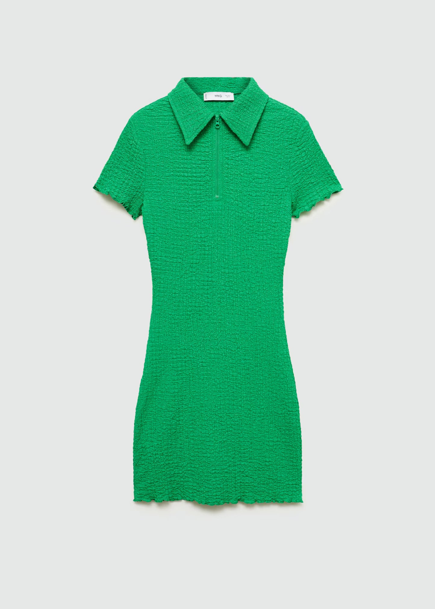 Vestido cuello polo textura