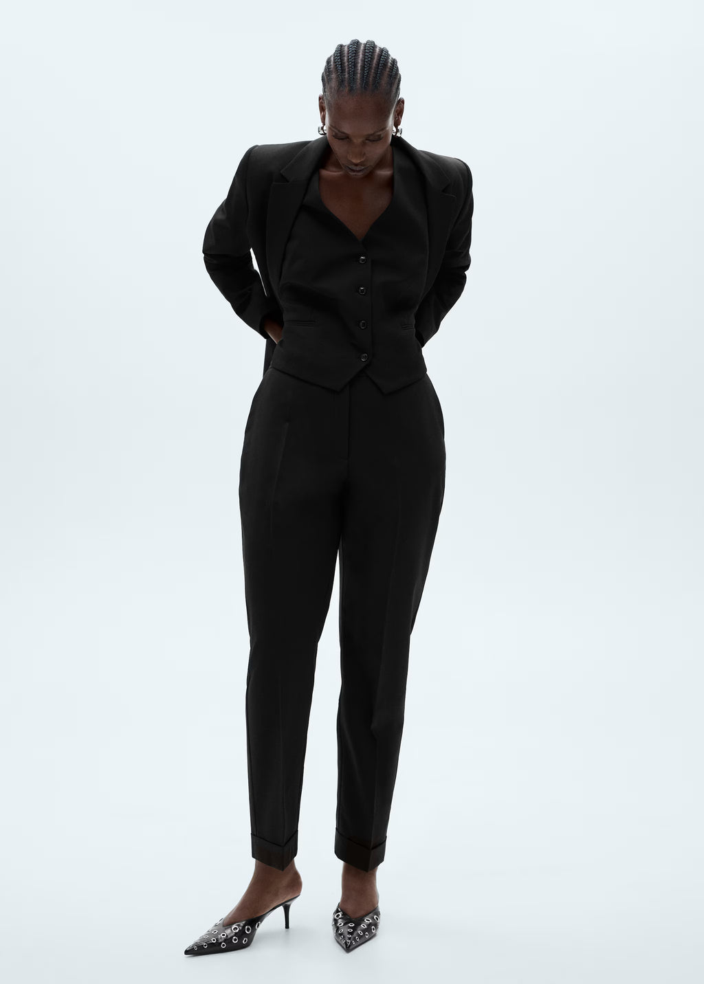 Chaleco traje botones - Mango