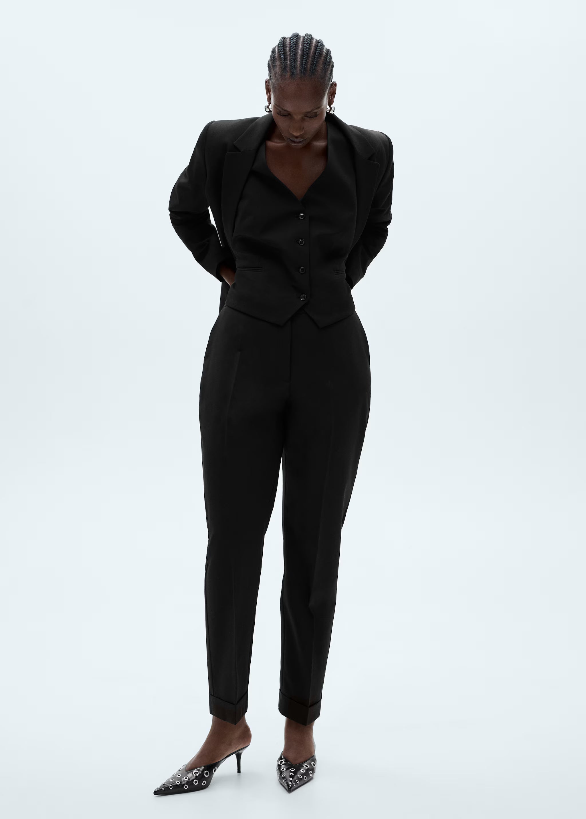 Chaleco traje botones - Mango