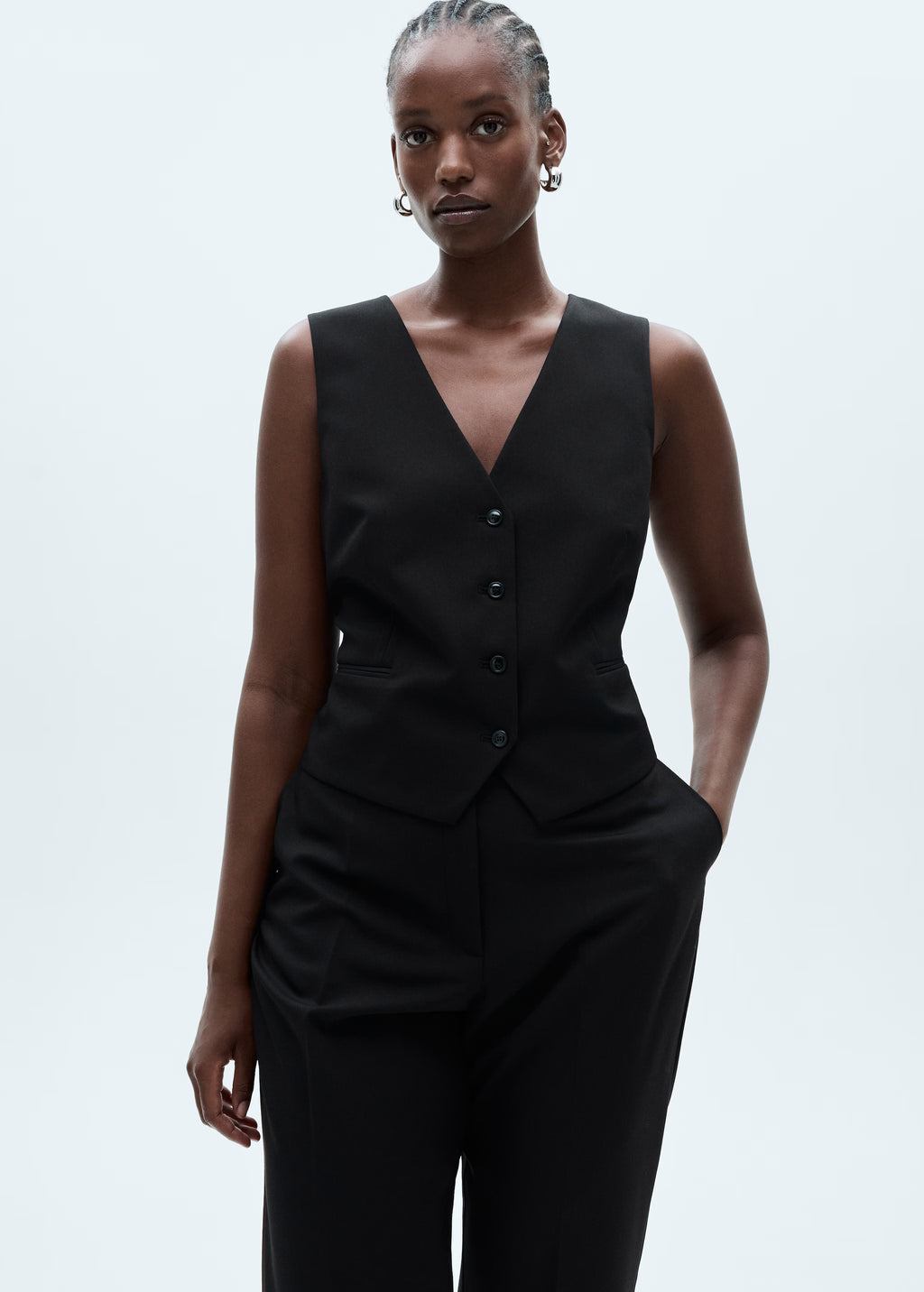 Chaleco traje botones - Mango