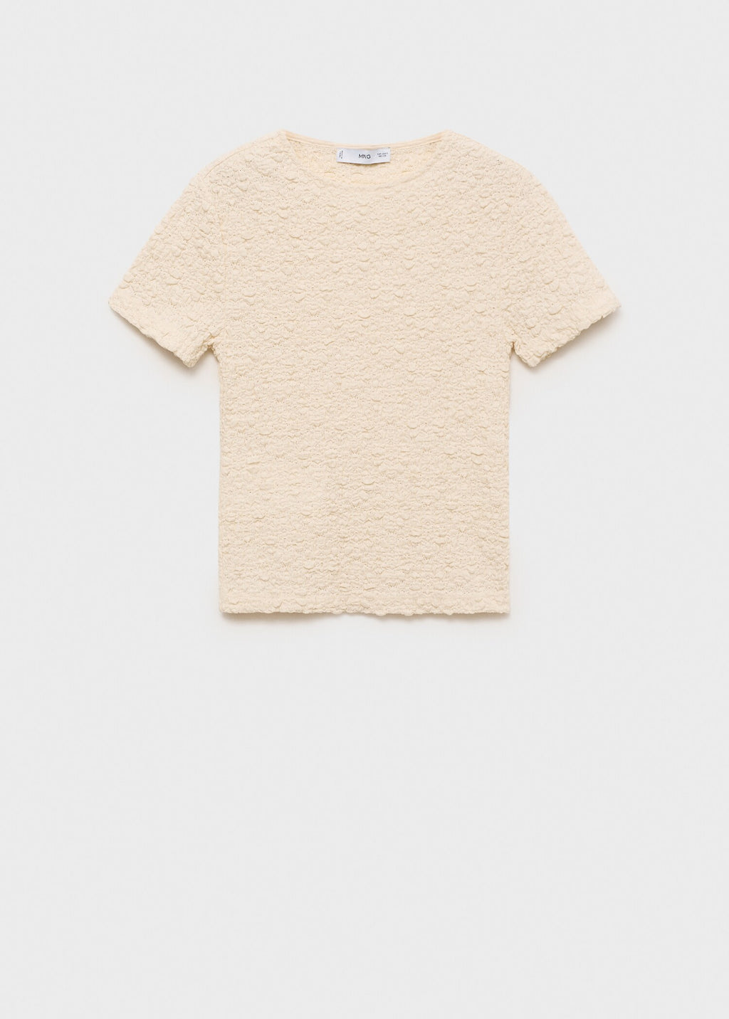 Camiseta mezcla algodón y textura - Mango