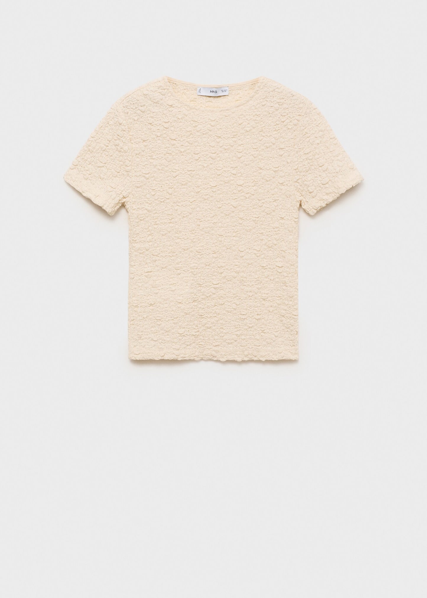 Camiseta mezcla algodón y textura