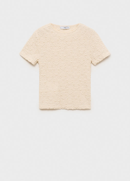 Camiseta mezcla algodón y textura
