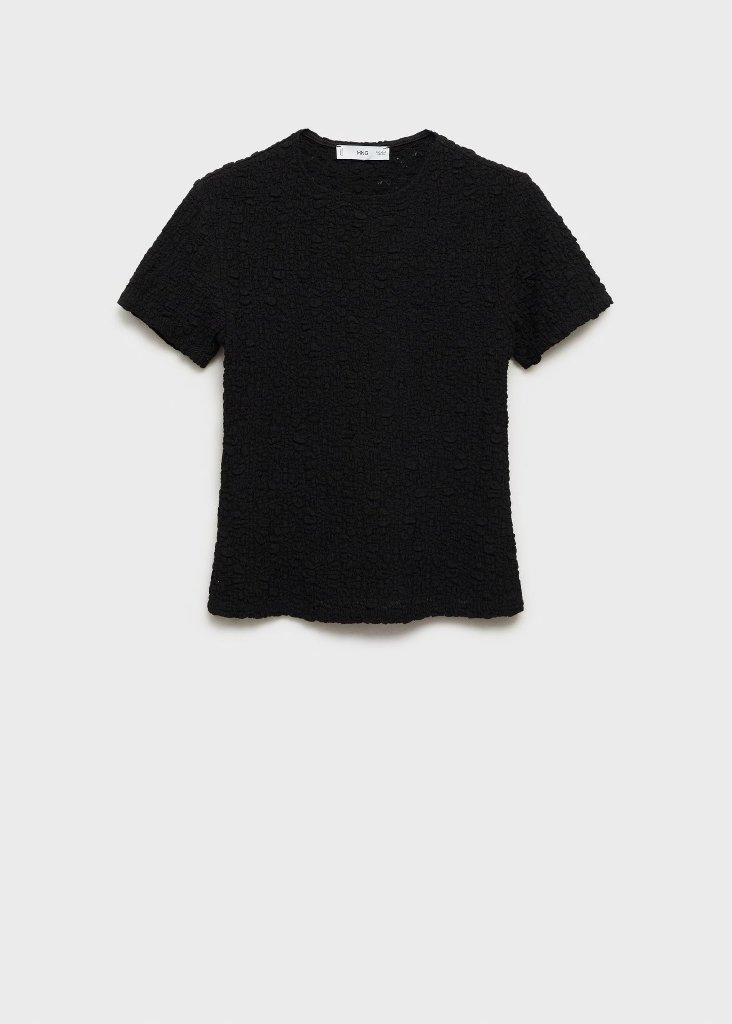 Camiseta mezcla algodón y textura