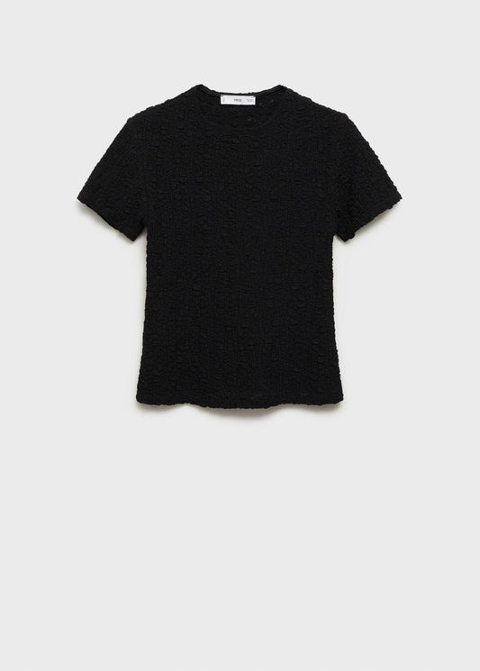 Camiseta mezcla algodón y textura