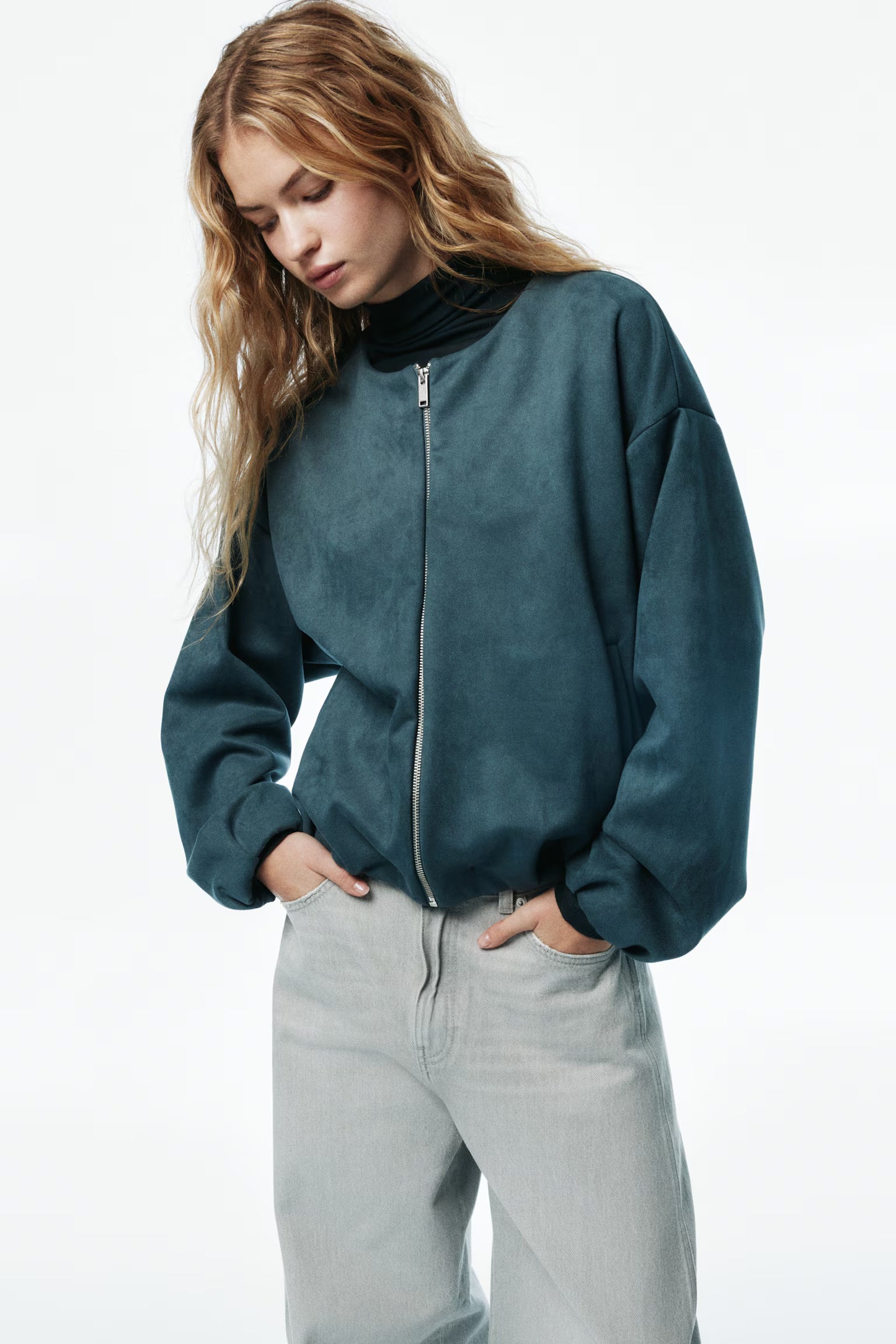 CHAQUETA OVERSIZE PUNTO