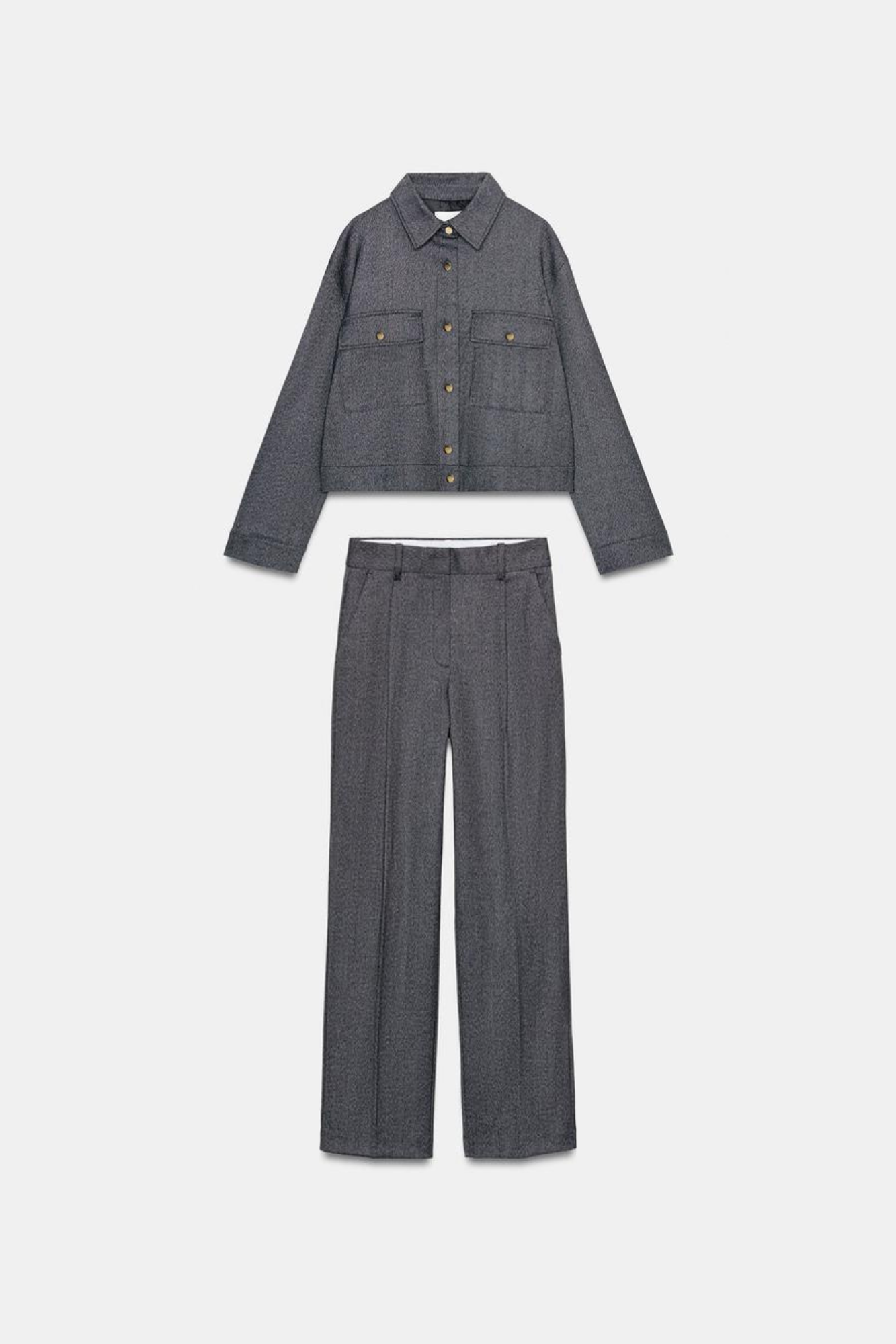 CONJUNTO CHAQUETA BOLSILLOS / PANTALON RECTO ESPIGA