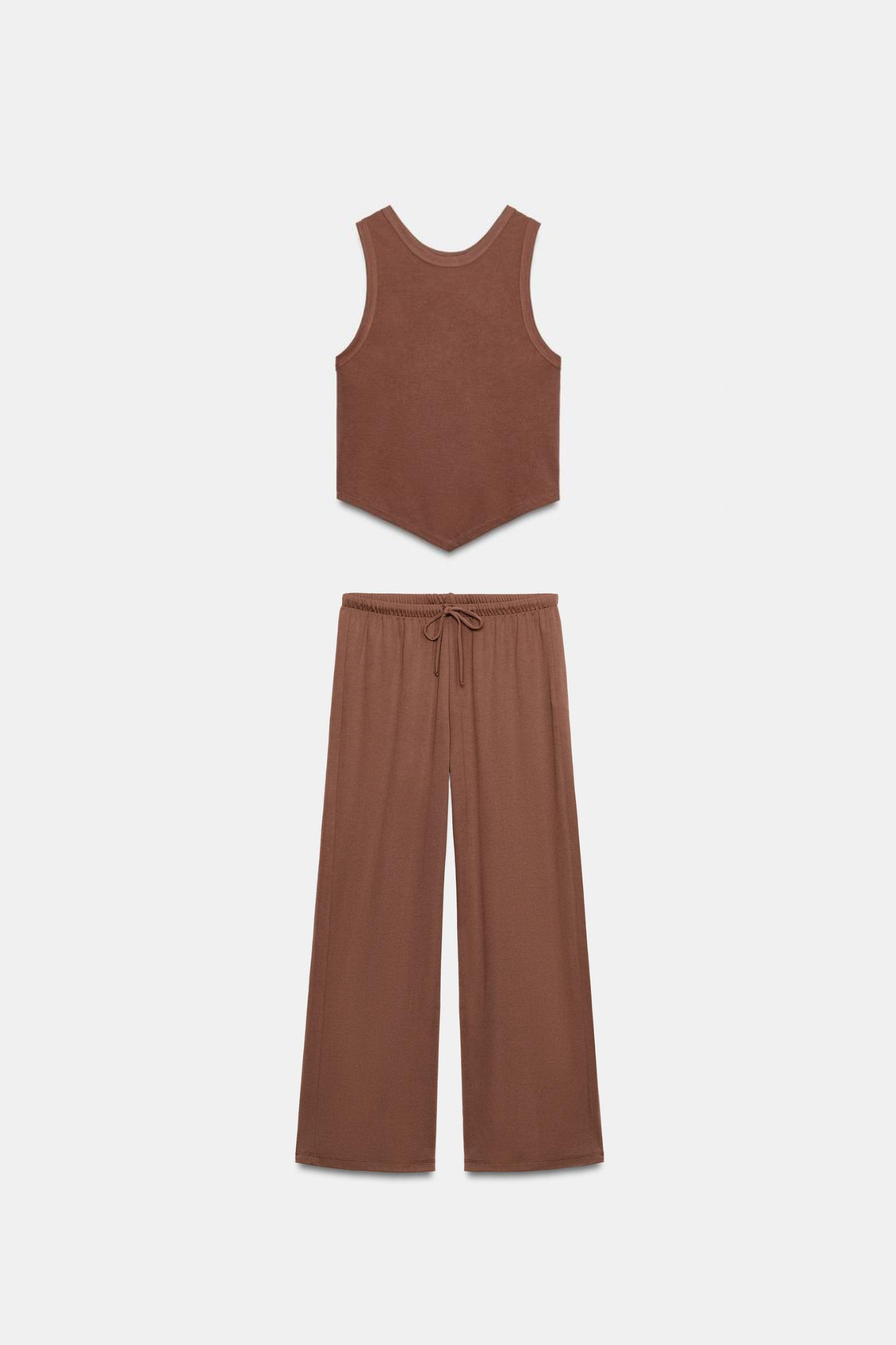CONJUNTO PANTALON Y TOP FLUIDO ABERTURA ESPALDA