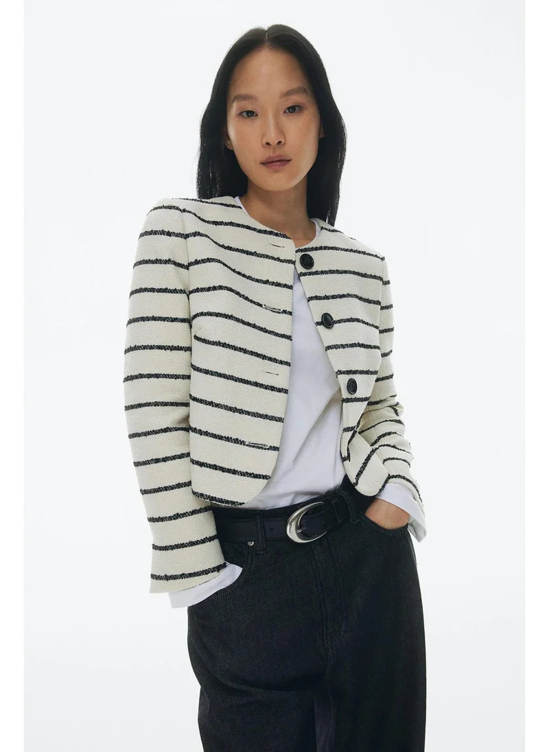 CHAQUETA CORTA A RAYAS - H&M