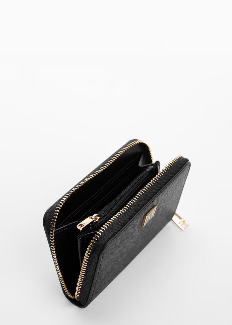 Billetera efecto safiano - Mango