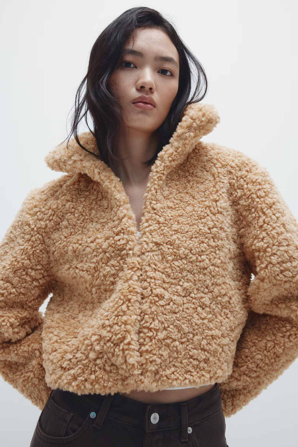 CHAQUETACROPPED DE BORREGUITO - H&M