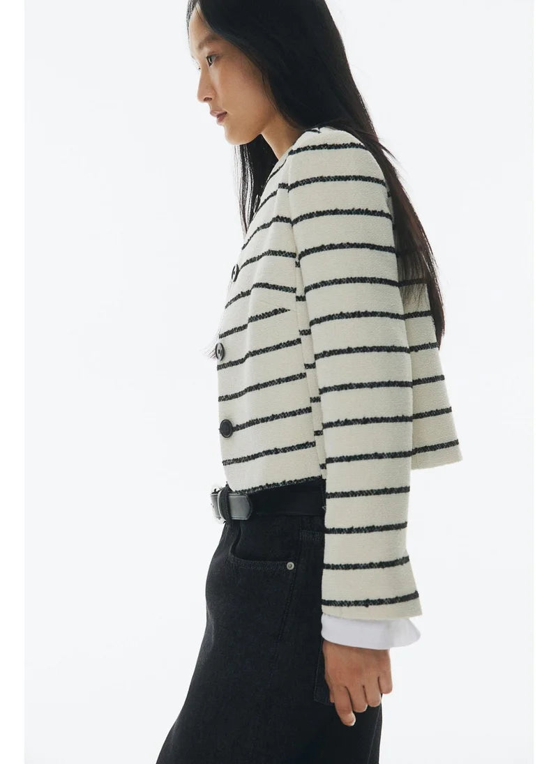 CHAQUETA CORTA A RAYAS - H&M