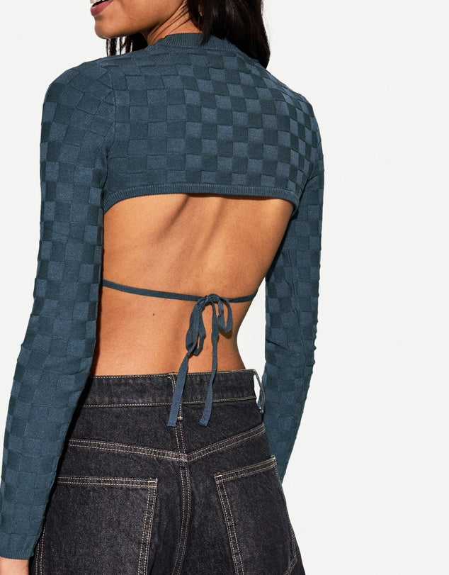 Jersey estructurada a cuadros - Bershka